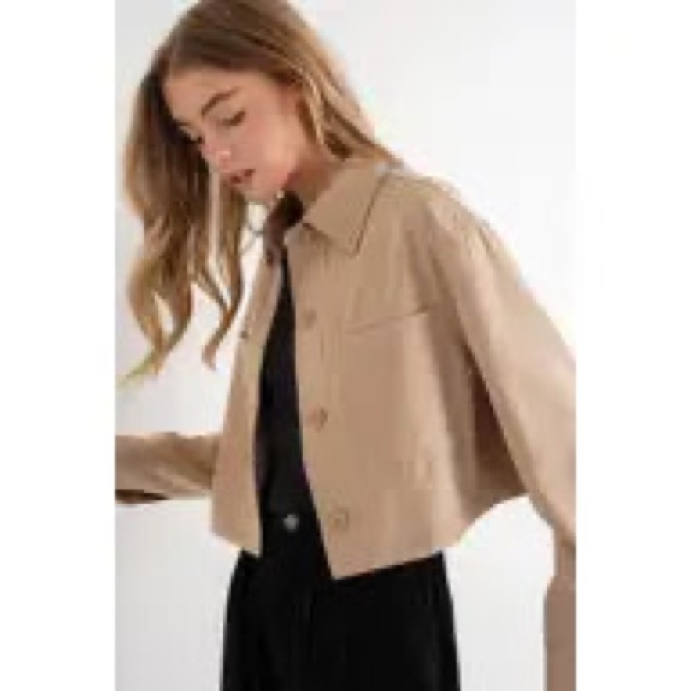 Women’s Khaki Cargo Cropped jacket